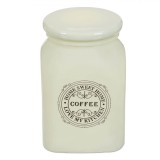 Recipient Cafea Sticlă, Model Sweet Home, Culoare Ecru, Capacitate 0,9L, Oem