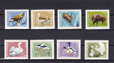 ROMANIA 1968 LP 689 FAUNA DIN REZERVATIILE NATURALE SERIE MNH foto