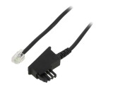 Cablu Telefon RJ11 Goobay 15m Negru Mufă F TAE CCA 68538