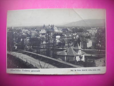HOPCT 502 N ALBA IULIA IN ANUL 1931-VEDERE GENERALA -CIRCULATA foto