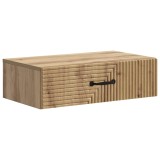 vidaXL Masă laterală montată pe perete Stejar Artizanal Lemn prelucrat 898664