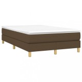 Cumpara ieftin Pat box spring cu saltea, maro inchis, 120x190 cm, textil