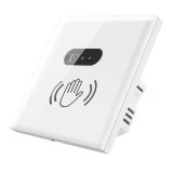 Intrerupator inteligent cu infrarosu, Tuya, Life Smart, Wi-Fi, fara nul, 1 canal, 16A, sticla securizata, Alb @SmartWiz smw06, Altele