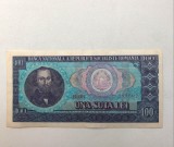 BANCNOTA UNA SUTA LEI 100 LEI 1966 UNC ROMANIA COMUNISM SOCIALISM