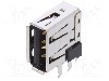 Conector USB A, versiune USB 2.0, in unghi 90&deg;, lateral, MOLEX - 67329-8001