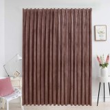 vidaXL Draperie opacă, roz antichizat, 290x245 cm, catifea, cu c&acirc;rlige