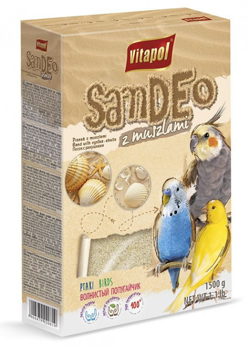 Nisip Vitapol pentru păsări cu cochilii zdrobite 1,5 kg