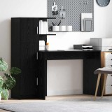 vidaXL Birou cu spațiu de depozitare cu raft cu ușă 2 pcs Stejar negru