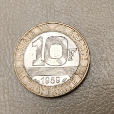 Franța - 10 francs / franci (1989) monedă s040