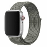 Curea din material textil, nylon Edman pentru Apple Watch 1/2/3/4/5/6/7/8/9/SE/Utra, 38/40/41 mm, Gri