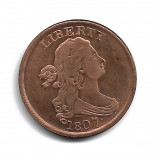 USA Half Cent - DRAPED BUST 1807 - Replica Muzeu, Europa, Cupru-Nichel