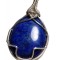 B208. Pandantiv Paradise cu Lapis lazuli si fir argintiu, Albastru, 4 cm, LoveMe