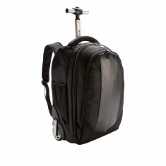 Rucsac troler elegant si functional, Swiss Peak by AleXer, BK, poliester, pu, negru, breloc inclus din piele ecologica si metal foto