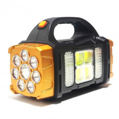 Lanterna LED cu incarcare solara HB1678, 38W, 4 faze de iluminare foto