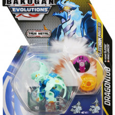 Set 3 jucarii - Bakugan Evolutions S4 - Platinum Powerup - Dragonoid, Nano Sledge si Nano Lancer | Spin Master