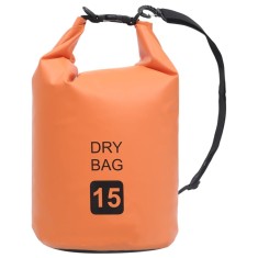 Rucsac impermeabil, portocaliu, 15 L, PVC