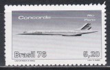 Brazilia 1976 - Primul zbor comercial al companiei Concorde, Paris-Rio de Janeiro, MNH, Nestampilat