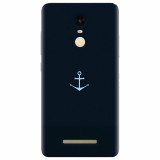 Husa silicon pentru Xiaomi Remdi Note 3, Blue Navy Anchor Illustration Flat