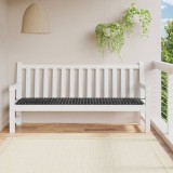 Gossi perna banca de gradina, negru carouri, 200x50x3 cm, textil