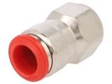 Racord Push-In Alamă Nichelată Filet 1/4&quot;
