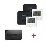 PACHET TERMOSTAT DE AMBIENT CU CONTROL PRIN INTERNET PENTRU 2 ZONE CU 2 POMPE DE CIRCULATIE ENGO ALB E20i-W+ECB2-230
