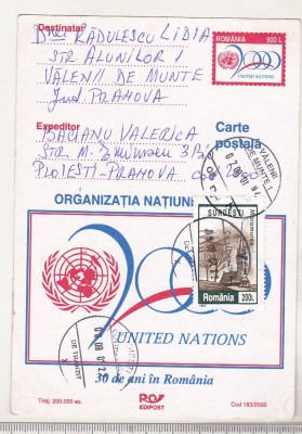 bnk cp Carte postala ONU - 2000 - circulata - marca fixa foto