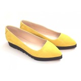Balerini din piele Yellow Cora