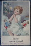 Carte postala, Felicitare pentru sarbatorile de iarna, 1930