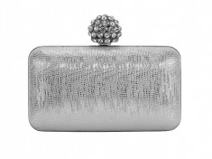 GEANTA CLUTCH ARGINTIU SARA foto