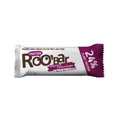 Baton proteic cirese ciocolata raw eco 40g Roobar foto