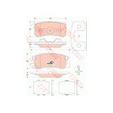 Placute frana TRW GDB4600, Spate