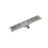 Scurgere dus inox 50 cm, sifon inclus, debit mare, montaj facil, rezistenta chimica, grila lucioasa