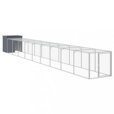 Cumpara ieftin Cotet de pui cu incinta antracit 110x1017x110cm otel galvanizat