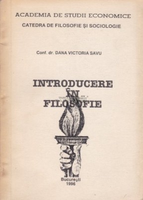 Introducere in filosofie Dana Victoria Savu foto