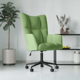 VidaXL Scaun de relaxare, verde deschis, catifea