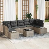 Cumpara ieftin Set de canapele pentru grădină 8 pcs Gri deschis Rattan poli