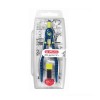 Compas Herlitz My Pen, Cauciucat, Ajustare Rapida/Fina, Cutie cu Rezerva Mine si Ascutitoare, Papetarie, Geometrie