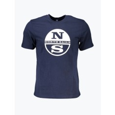 Tricou barbati cu imprimeu cu logo si croiala Regular fit bleumarin, XL