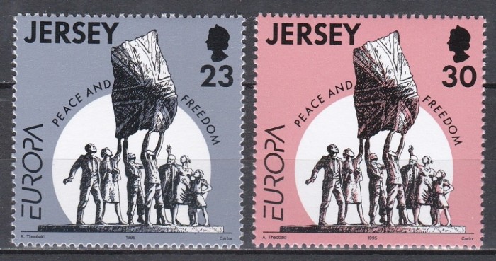 Jersey 1995 - EUROPA - Pace și Libertate, MNH