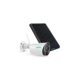 Camera de supraveghere Reolink Argus B360 cu Panou Solar, WIFI, baterie reincarcabila, detectare persoana/vehicul, rezolutie 8MP, alerte Push