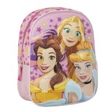 Ghiozdan gradinita Cerda Disney Princess 3D, 31 cm, 1 compartiment, roz