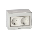 Priza dubla Schuko, IP55