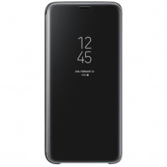 Husa Flip Cover Clear View, Samsung Galaxy A10, Negru foto