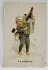 &#039; LA MULTI ANI ! &#039; , MIC COSAR CU STICLA DE SAMPANIE , CROMOLITOGRAFIE , CARTE POSTALA , 1944