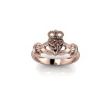 Inel de dama din aur roze 14K, piatra zirconiu - 59