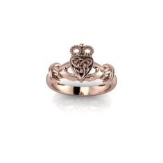 Inel de dama din aur roze 14K, piatra zirconiu - 49