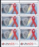 2011 LP 1904 LP 1904 c 30 ANI DEDICATI LUPTEI HIV/SIDA BLOC 6 SERII+2 TABS MNH