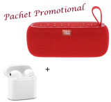 Cumpara ieftin Promo: Boxa Portabila Bluetooth Cu Afisaj Digital, Ceas, MP3, TF/USB, Radio FM si Casti Wireless TWS I7S