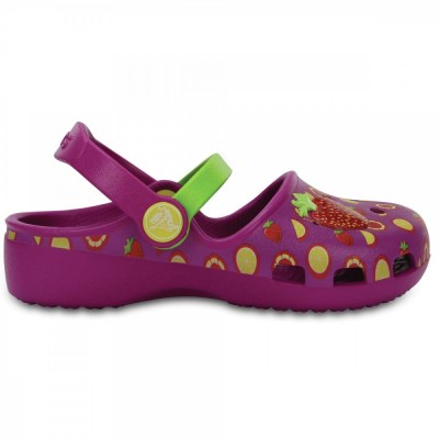 Sandale Crocs Karin Novelty Clog K Mov - Vibrant Violet/Tangarine foto