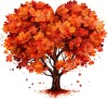 Sticker Decorativ Copac Portocaliu 65cm, Autocolant PVC, Tema Jungla Safari, Detasabil, pentru Usa, Spatiu Comercial